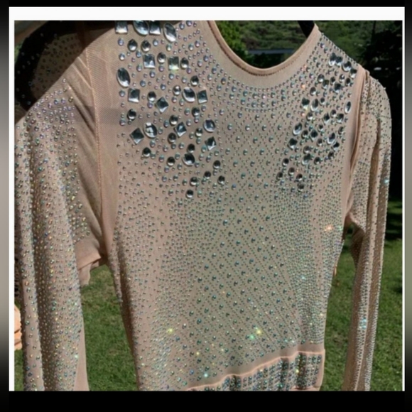 Fashion Nova "Studs & Stones Midi Dress" (1X) - Picture 10 of 16